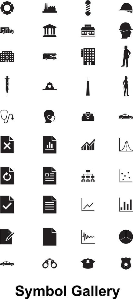 Working Icons and Symbols Free Vector