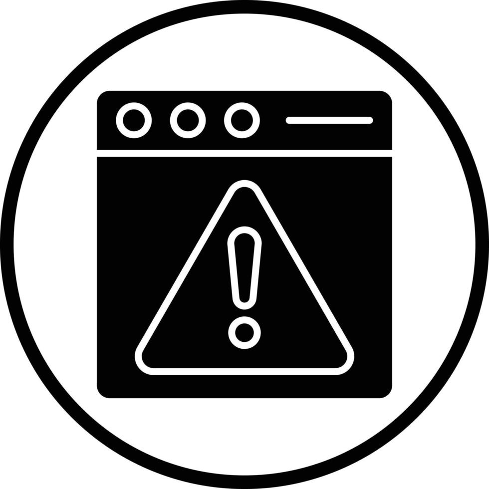 Web Warning Vector Icon Design