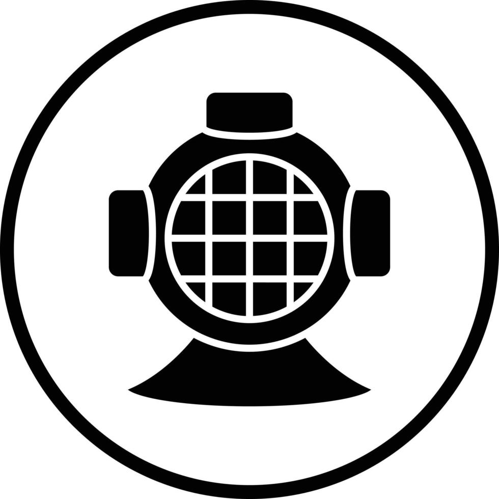 Diving Helmet Vector Icon Design