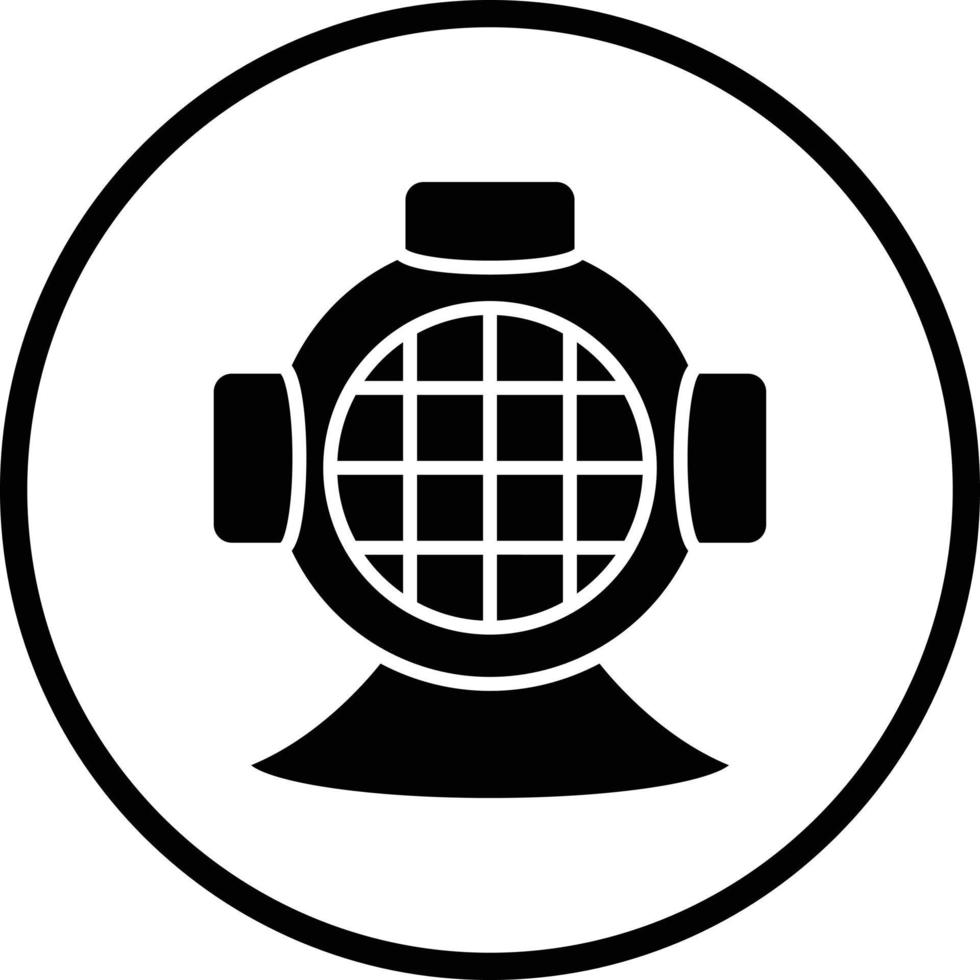 Diving Helmet Vector Icon Design