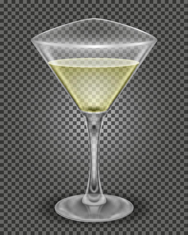 martini cocktail alcoholic drink glass vector illustration isolated on white background