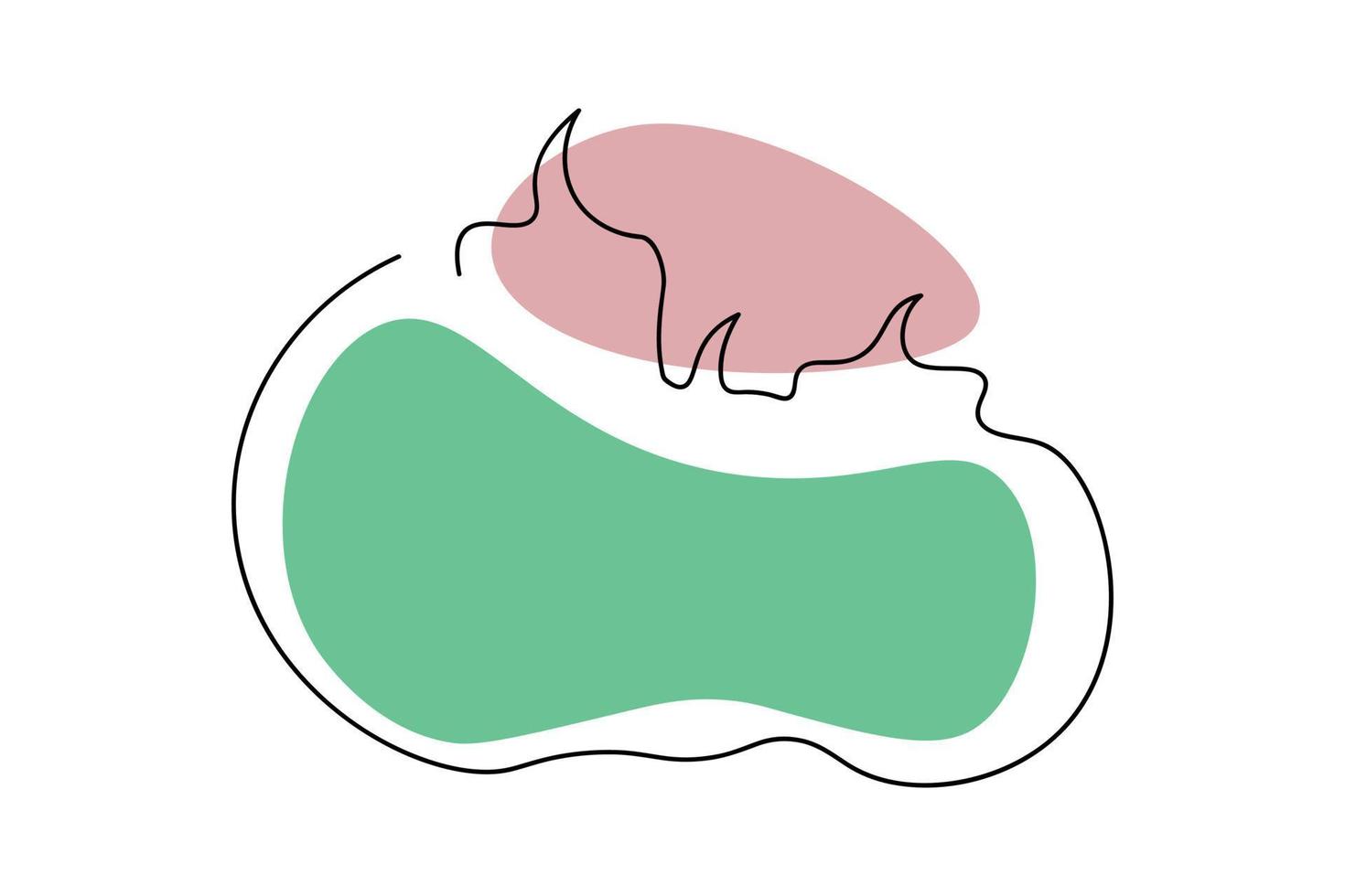 Candle drawing drawn in one line vector