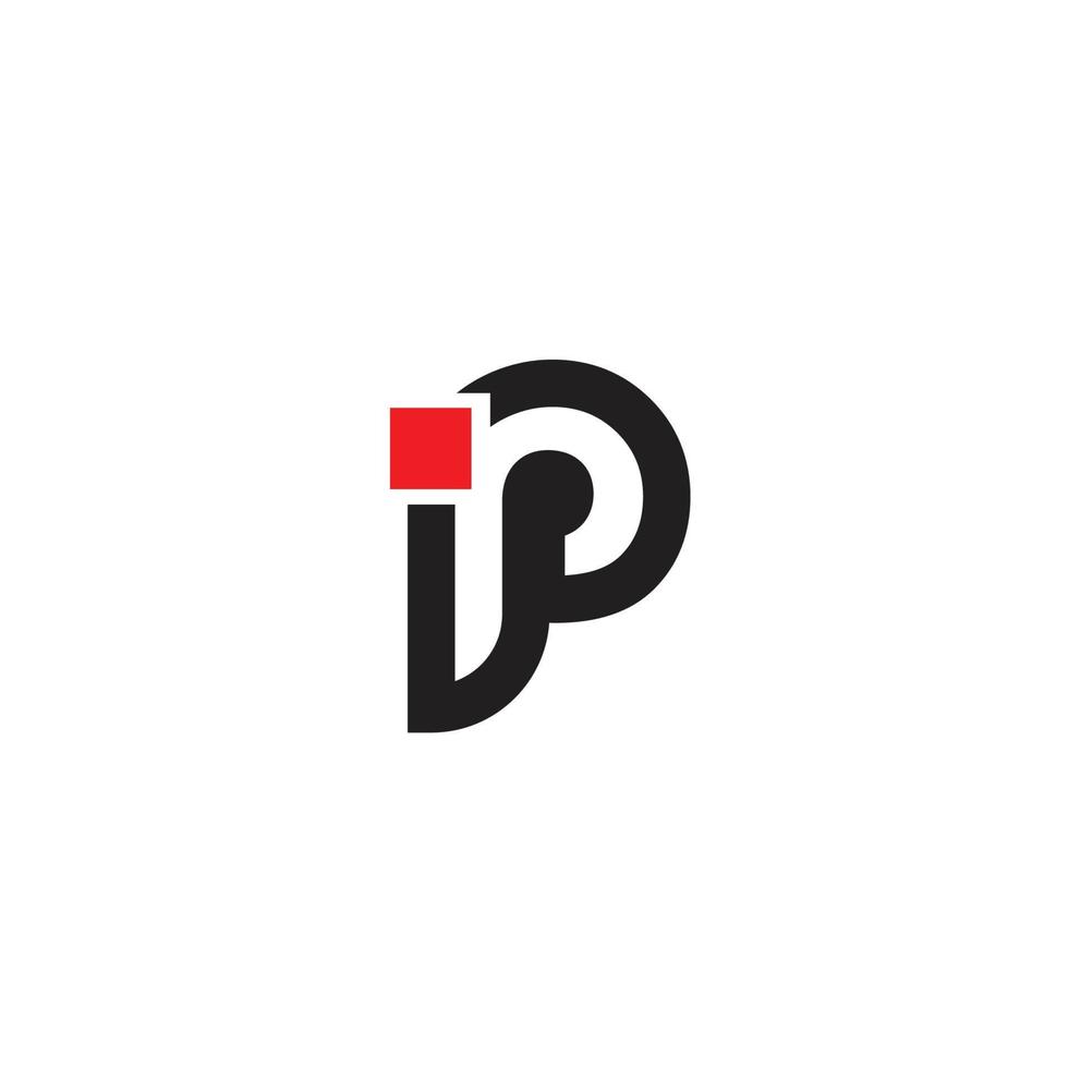 Letter P Pixel Logo Design Element vector