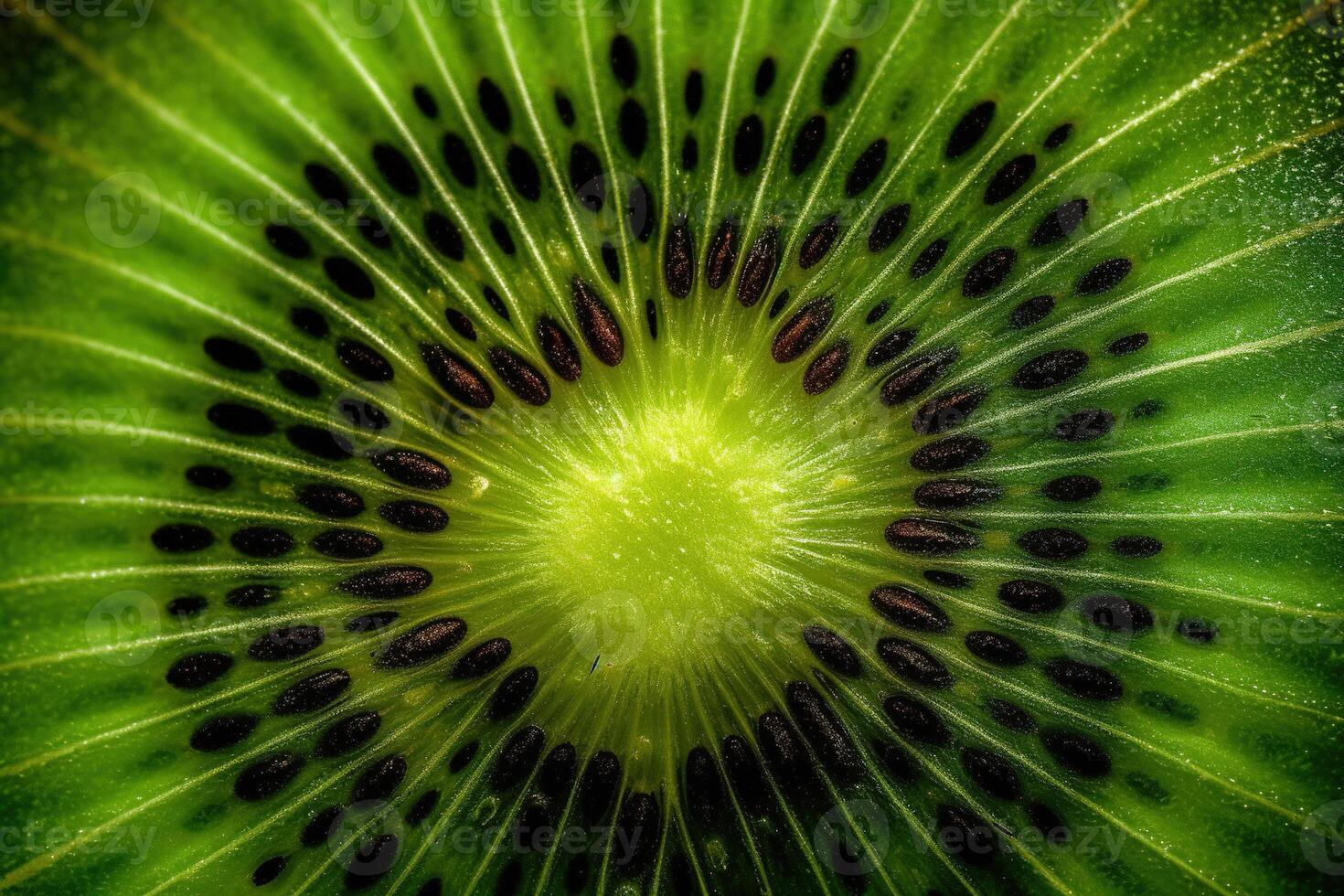 generativo ai, macro Fresco kiwi texturizado antecedentes foto