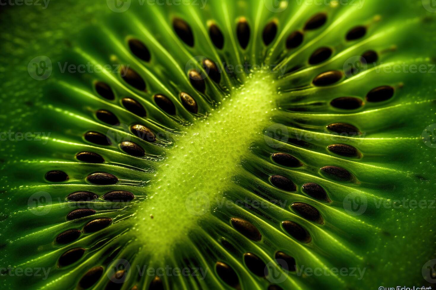 generativo ai, macro Fresco kiwi texturizado antecedentes foto