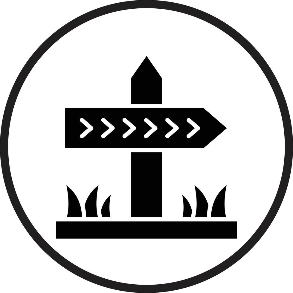 Signpost Vector Icon Design
