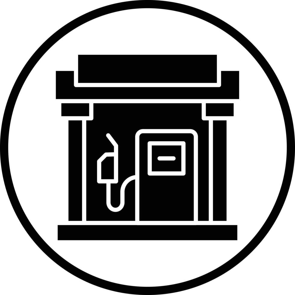 Petrol Station Vector Icon Design