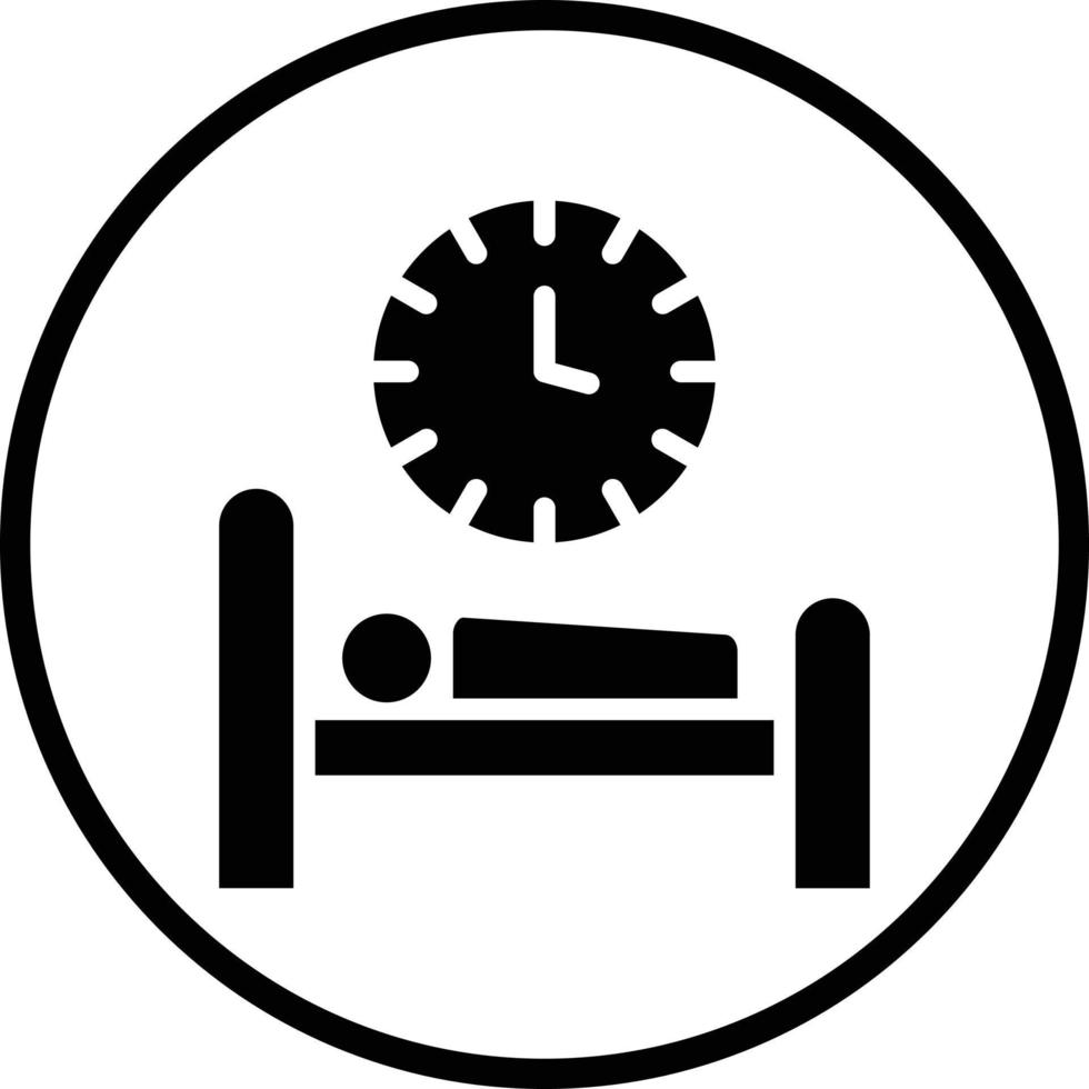 Bed Time Vector Icon Design