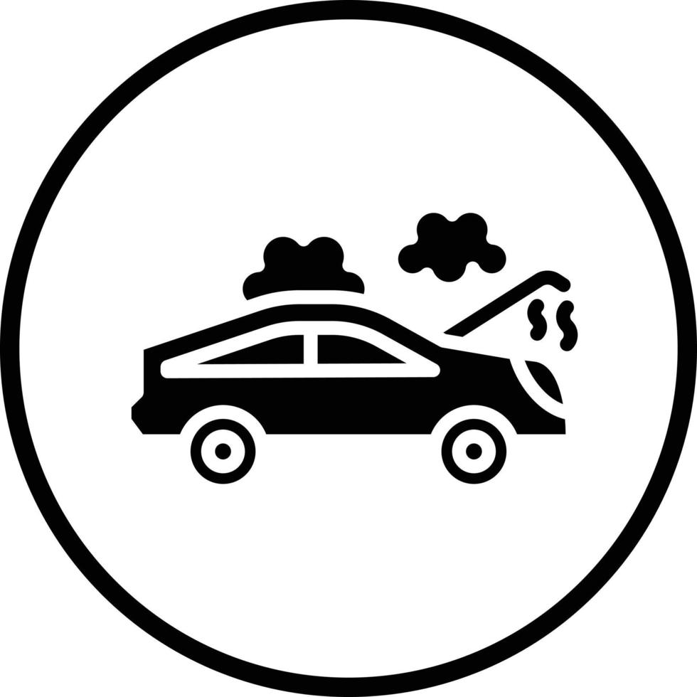 Broken Car Vector Icon Design