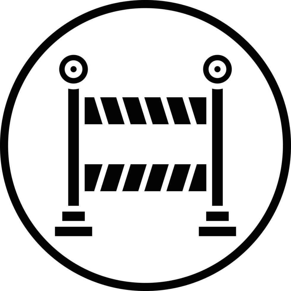 Construction Barrier Vector Icon Design