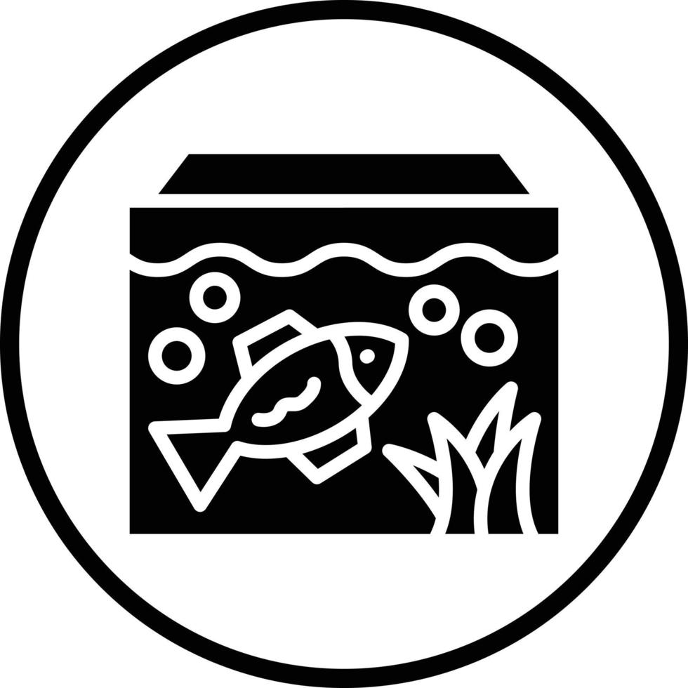 Fish Tank Vector Icon Design