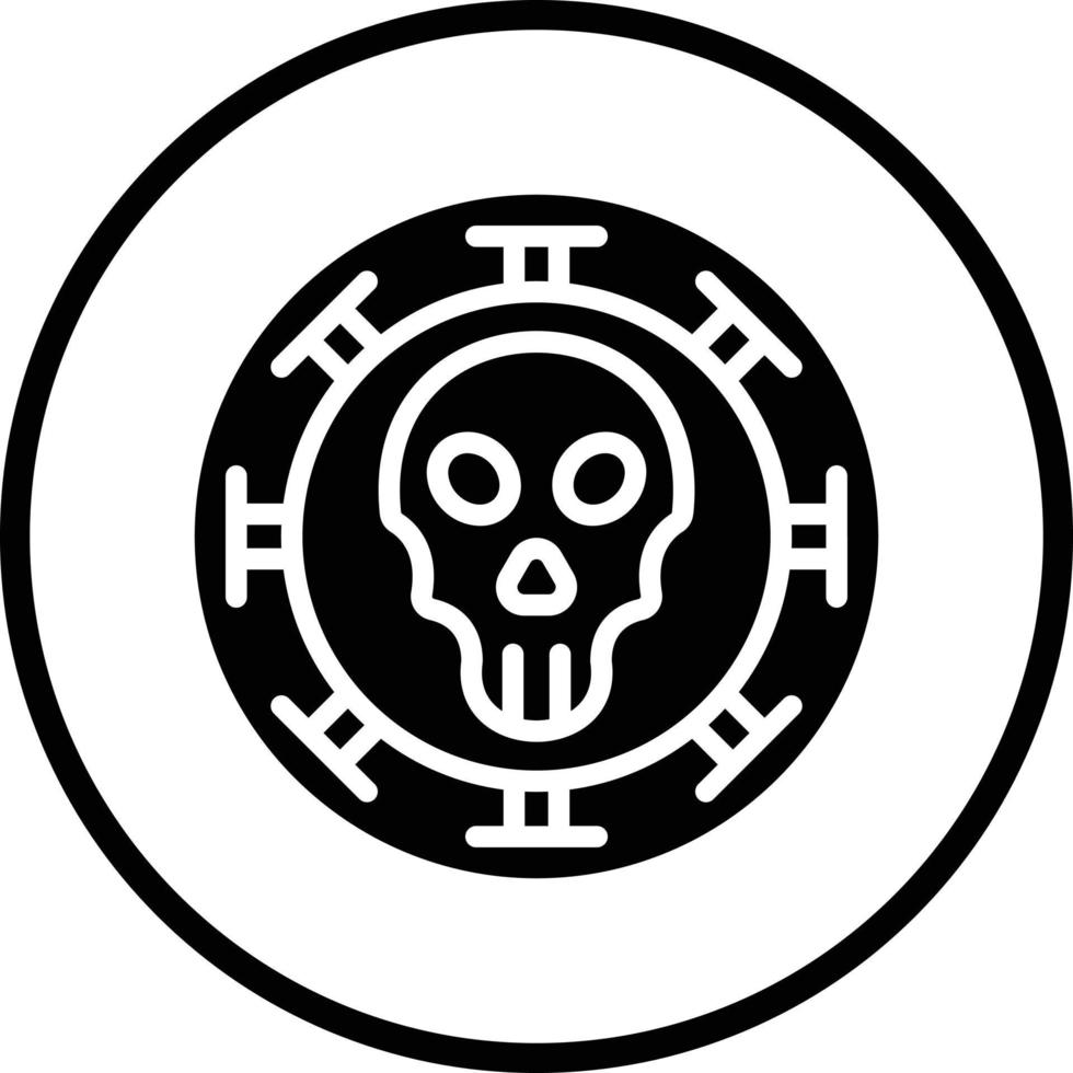 Pirate Coin Vector Icon Design