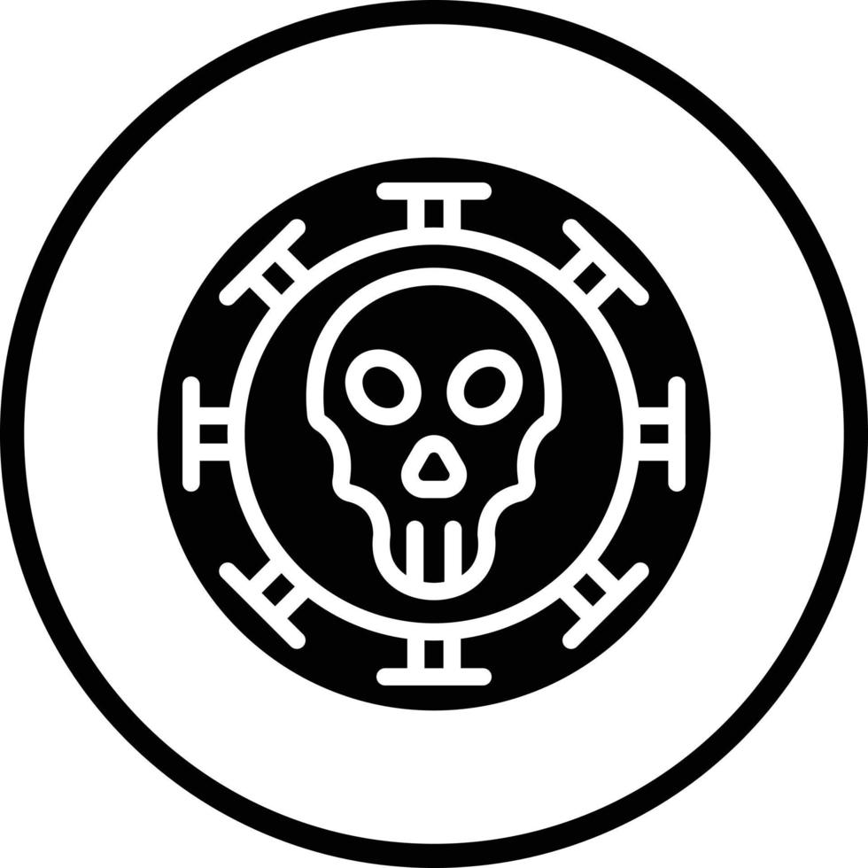 Pirate Coin Vector Icon Design