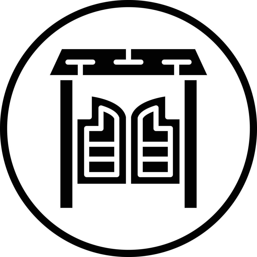 Saloon Gate Vector Icon Design