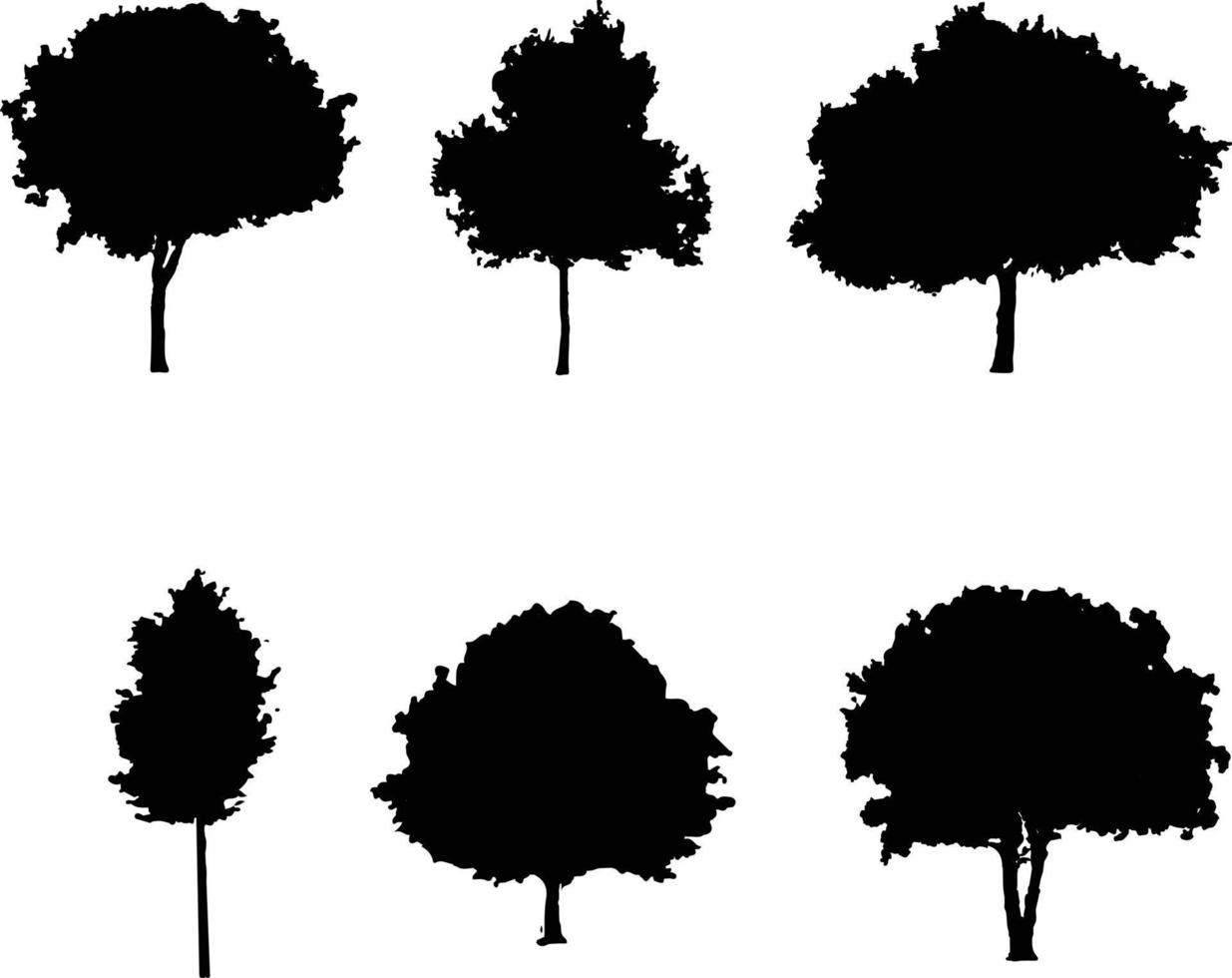 árbol siluetas vector