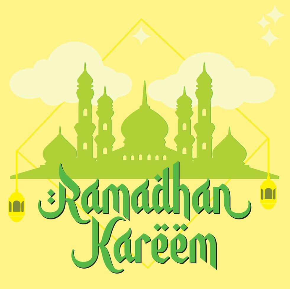 tamplate resumen ramadhan kareem vector