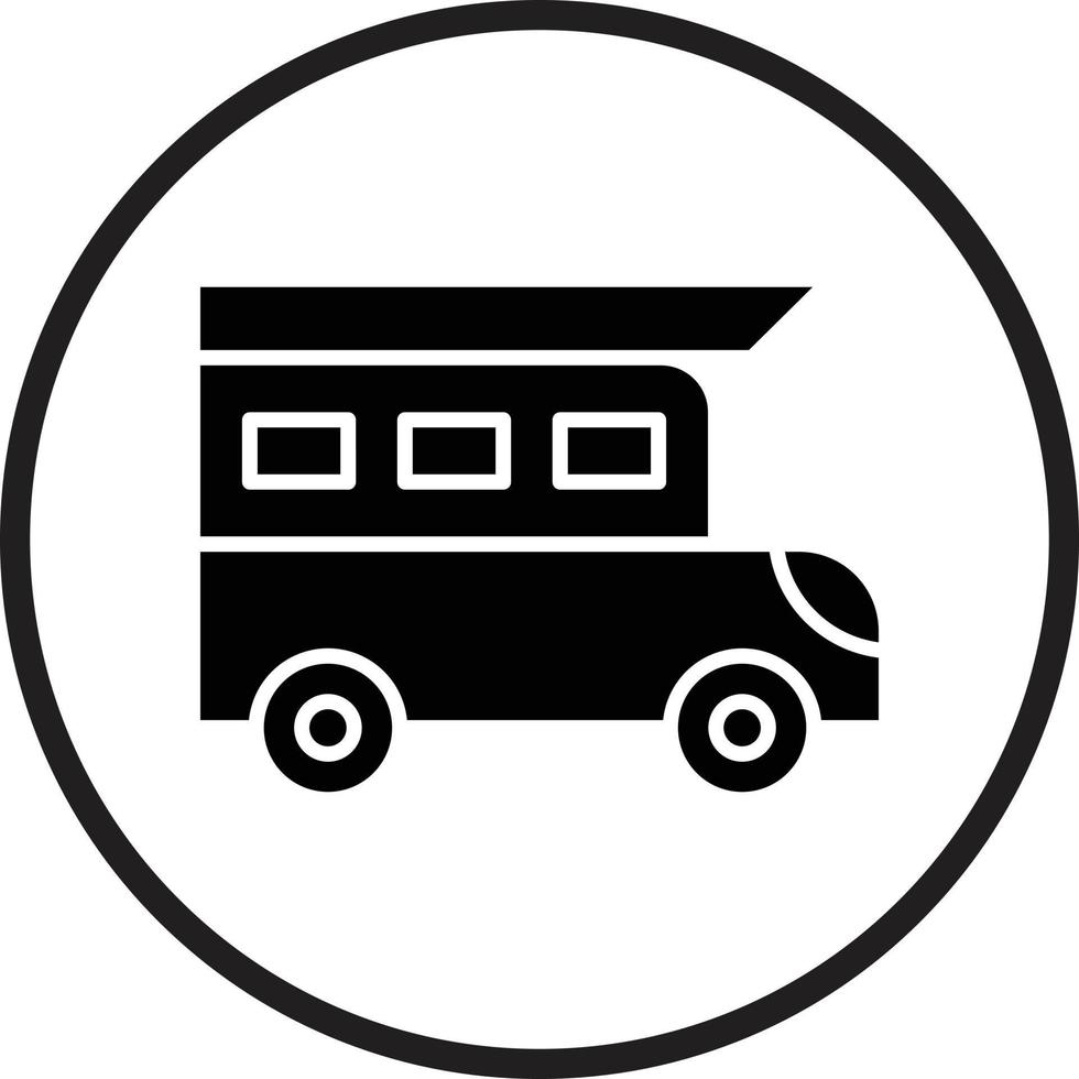 Camper Van Vector Icon Design