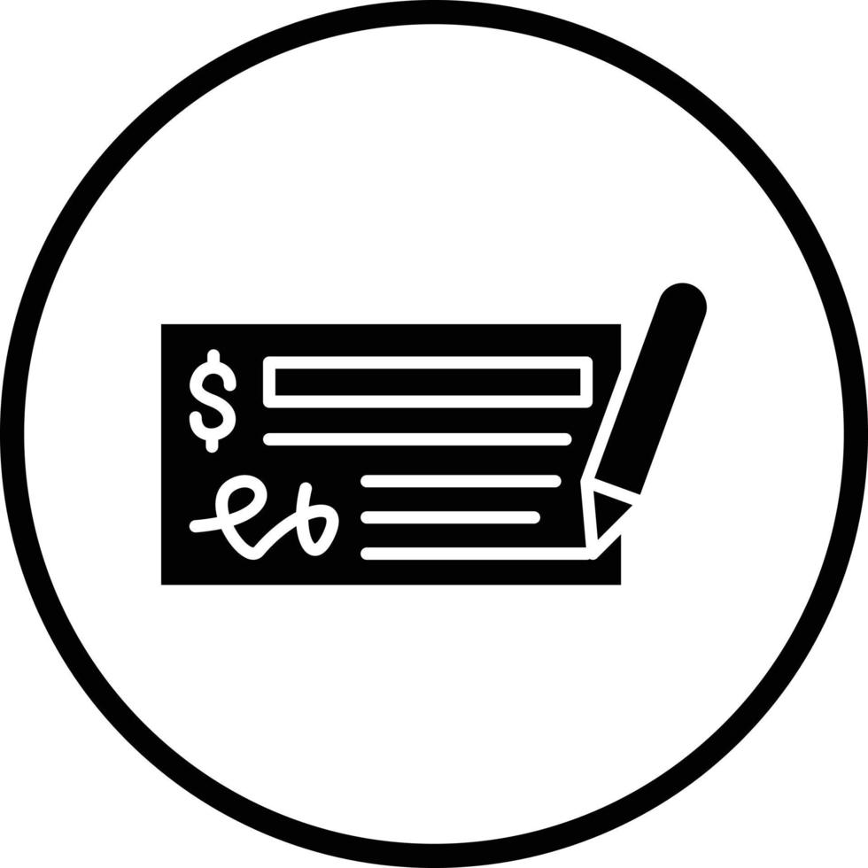 Cheque Book Vector Icon Design