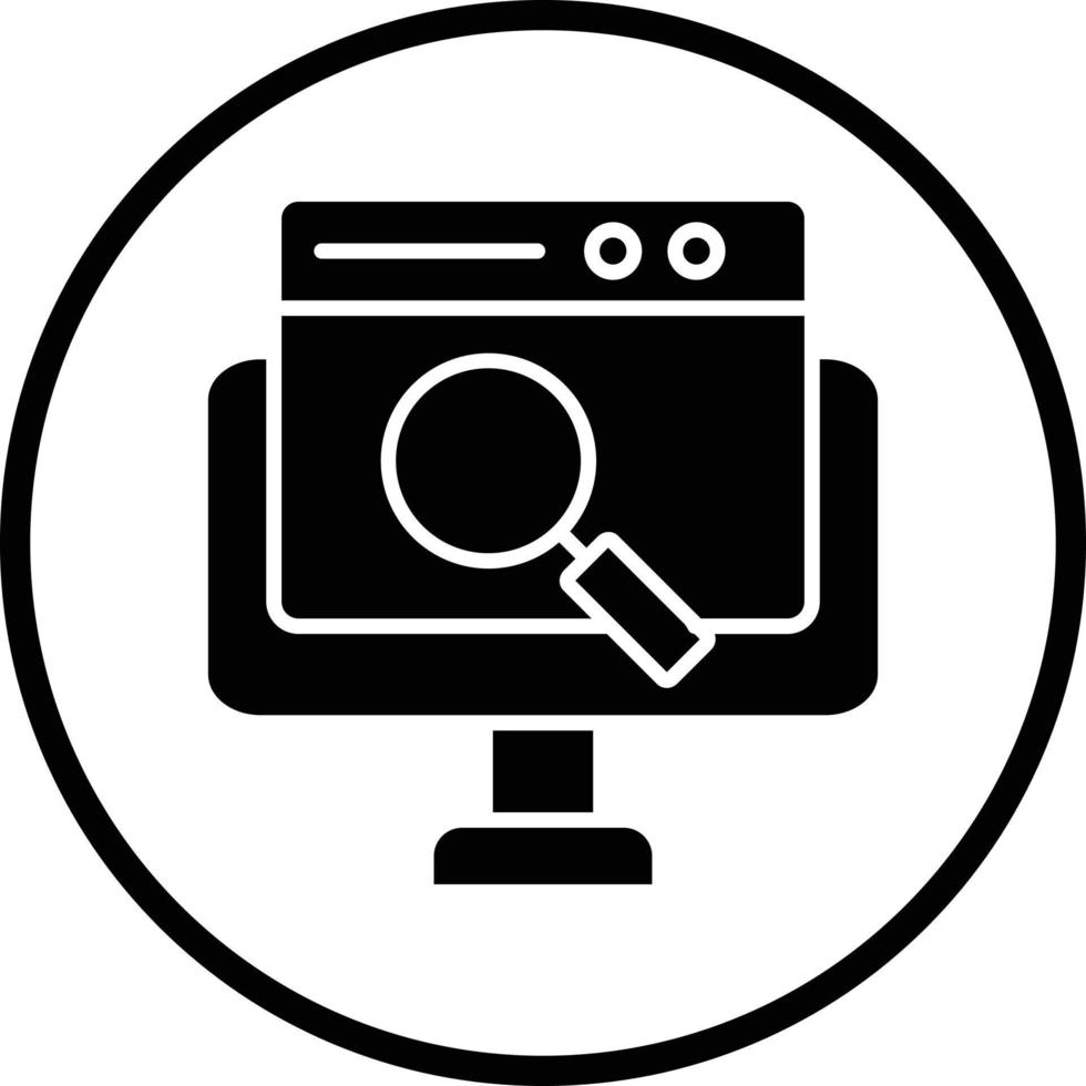 Online Search Vector Icon Design