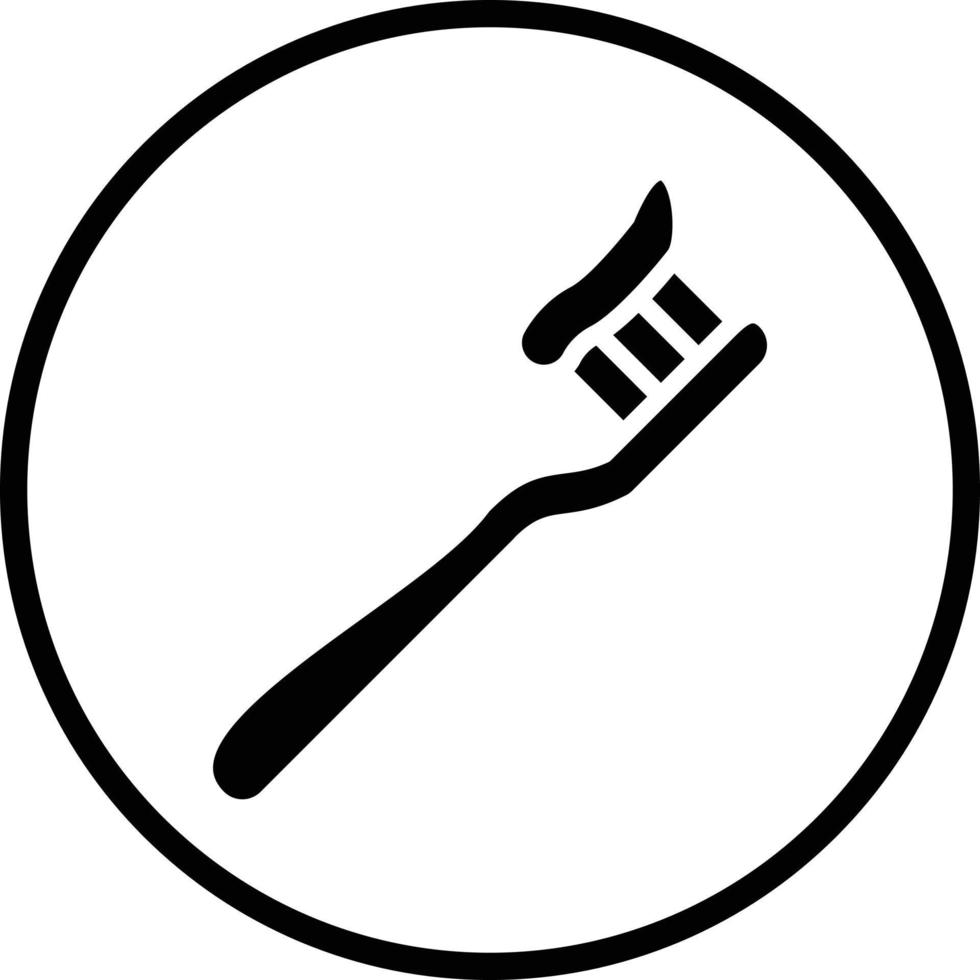 diente pegar en cepillo vector icono diseño