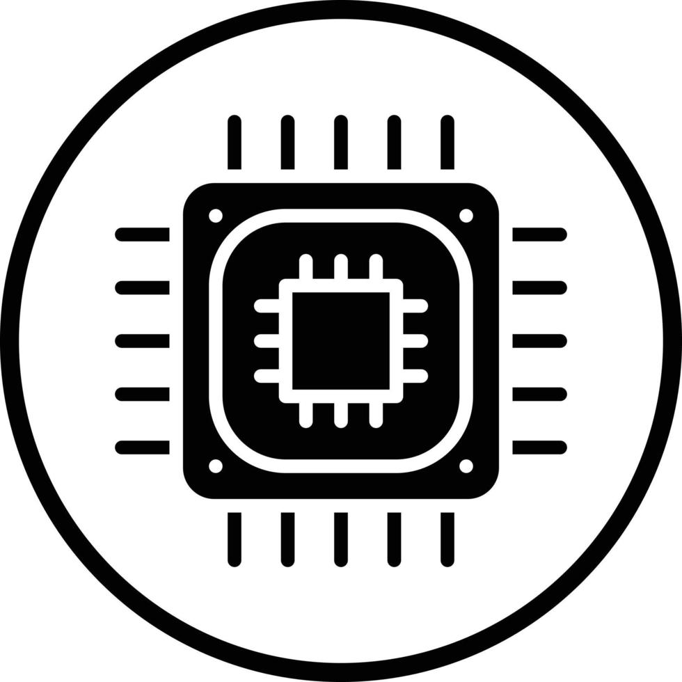 CPU Processor Vector Icon Design