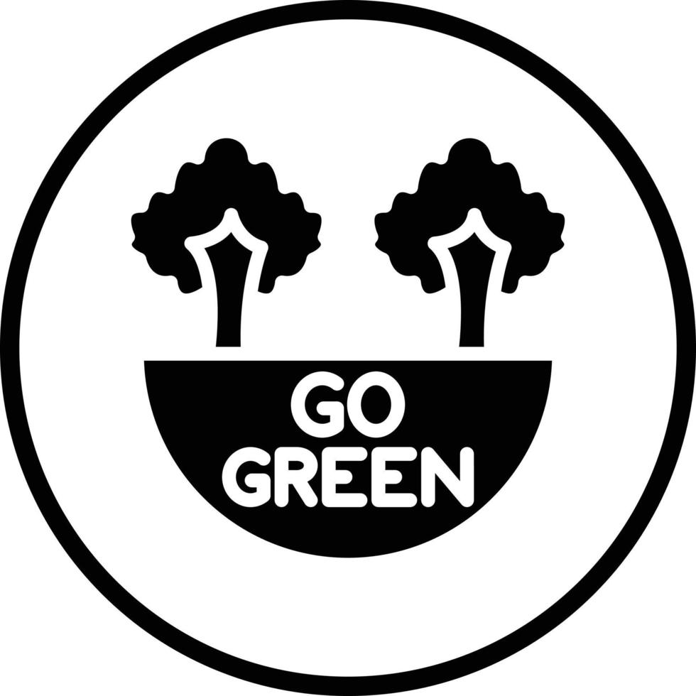 Go Green Vector Icon Design