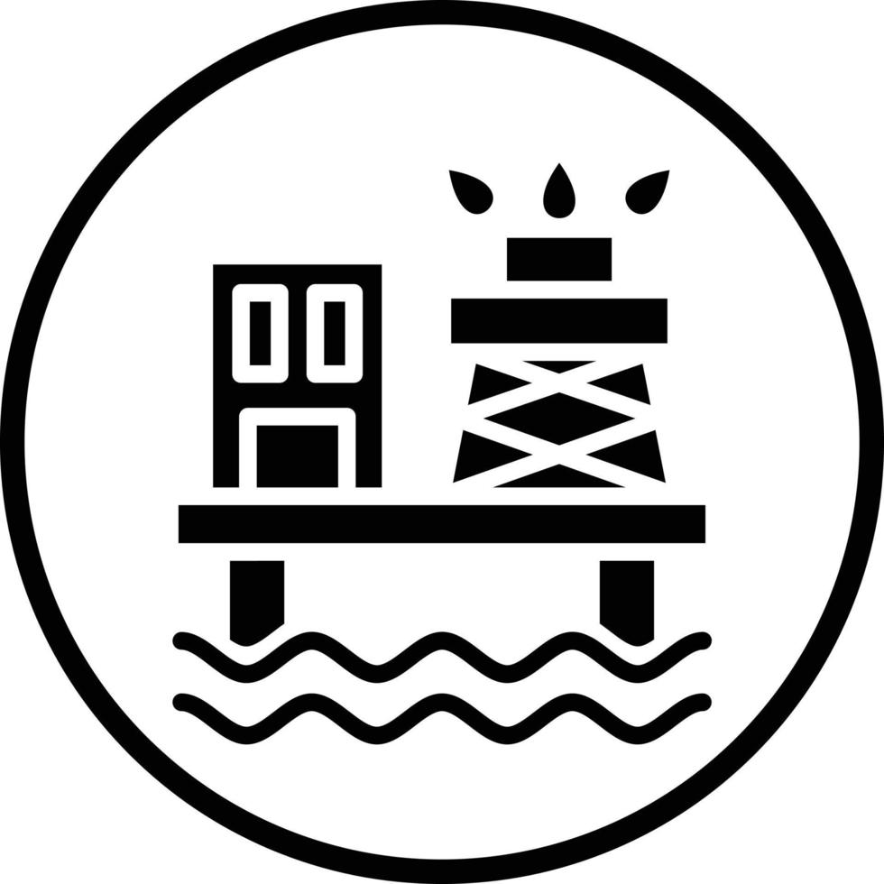 Oil Tower Vector Icon Design