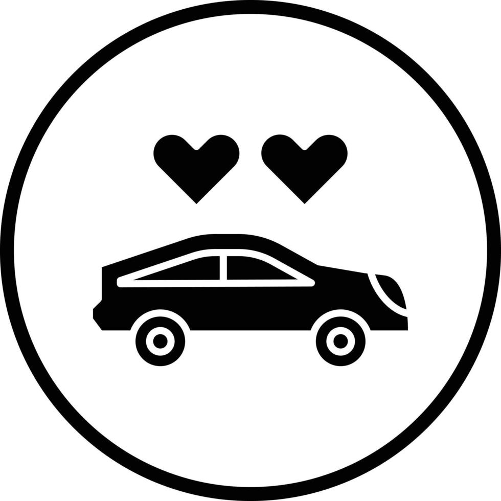 Wedding Car Vector Icon Design