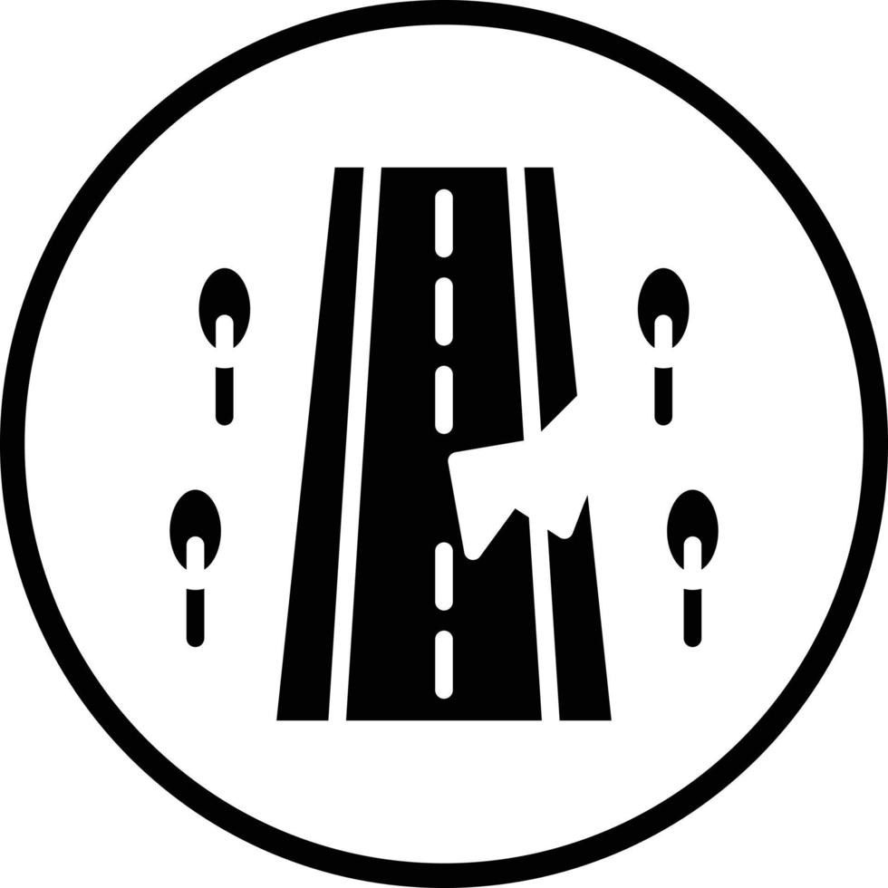 Road Crack Vector Icon Design