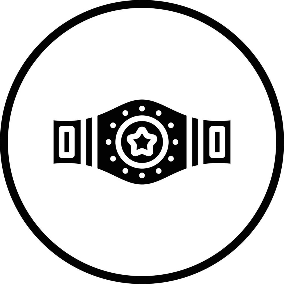 Champion Belt Vector Icon Design