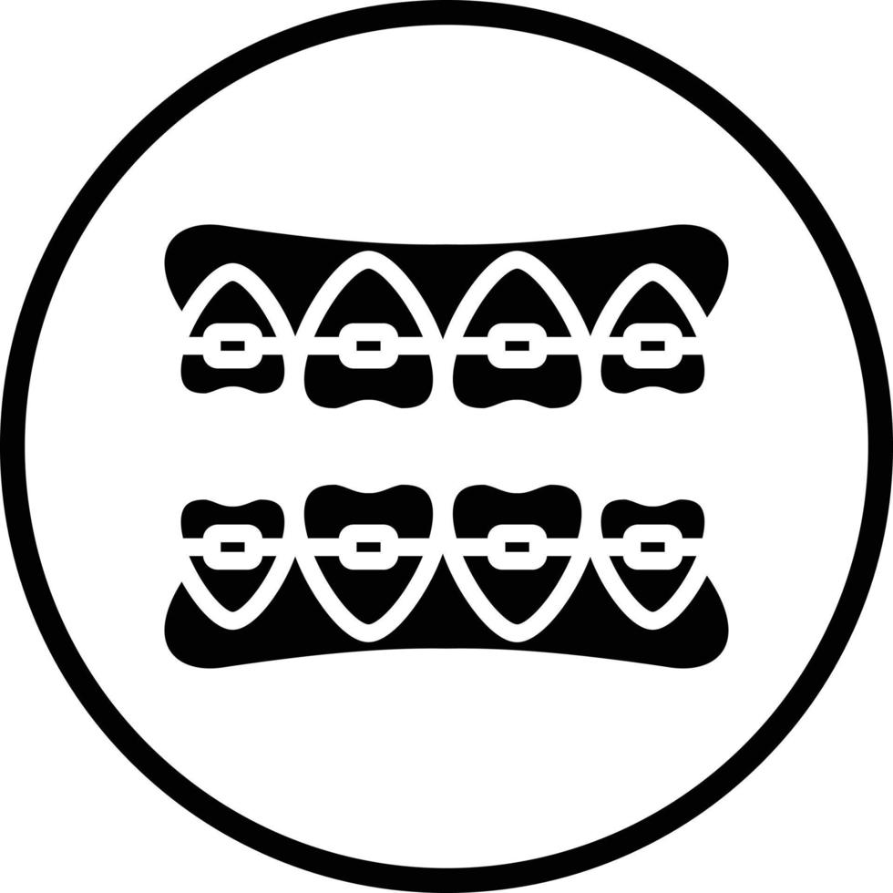 Tooth Braces Vector Icon Design