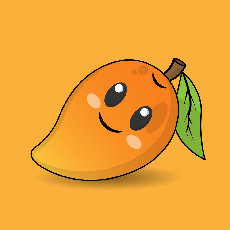 Juicy mango isolated illustration vector