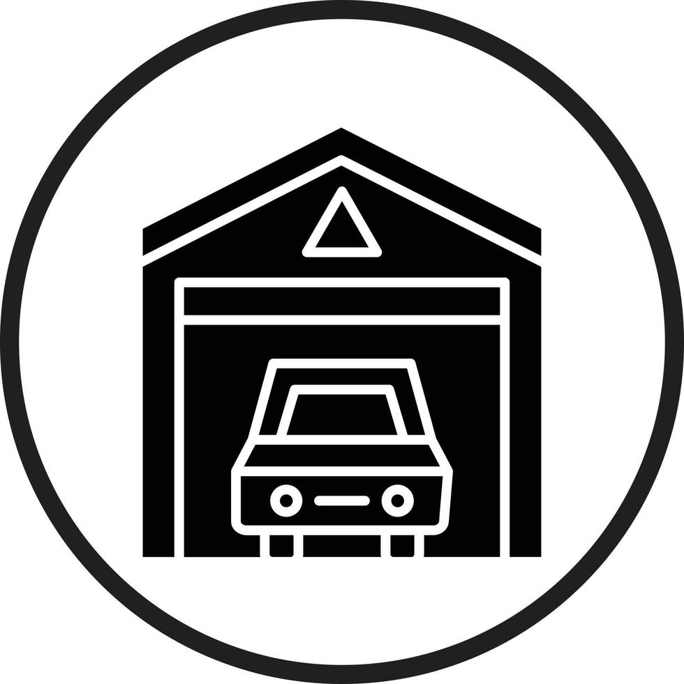 Car Garage Vector Icon Design