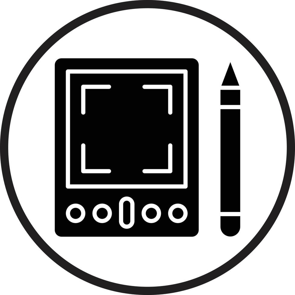 diseño de icono de vector de tableta gráfica