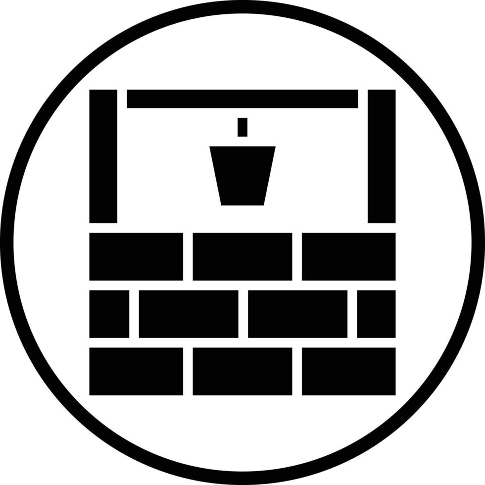 Water Well Vector Icon Design