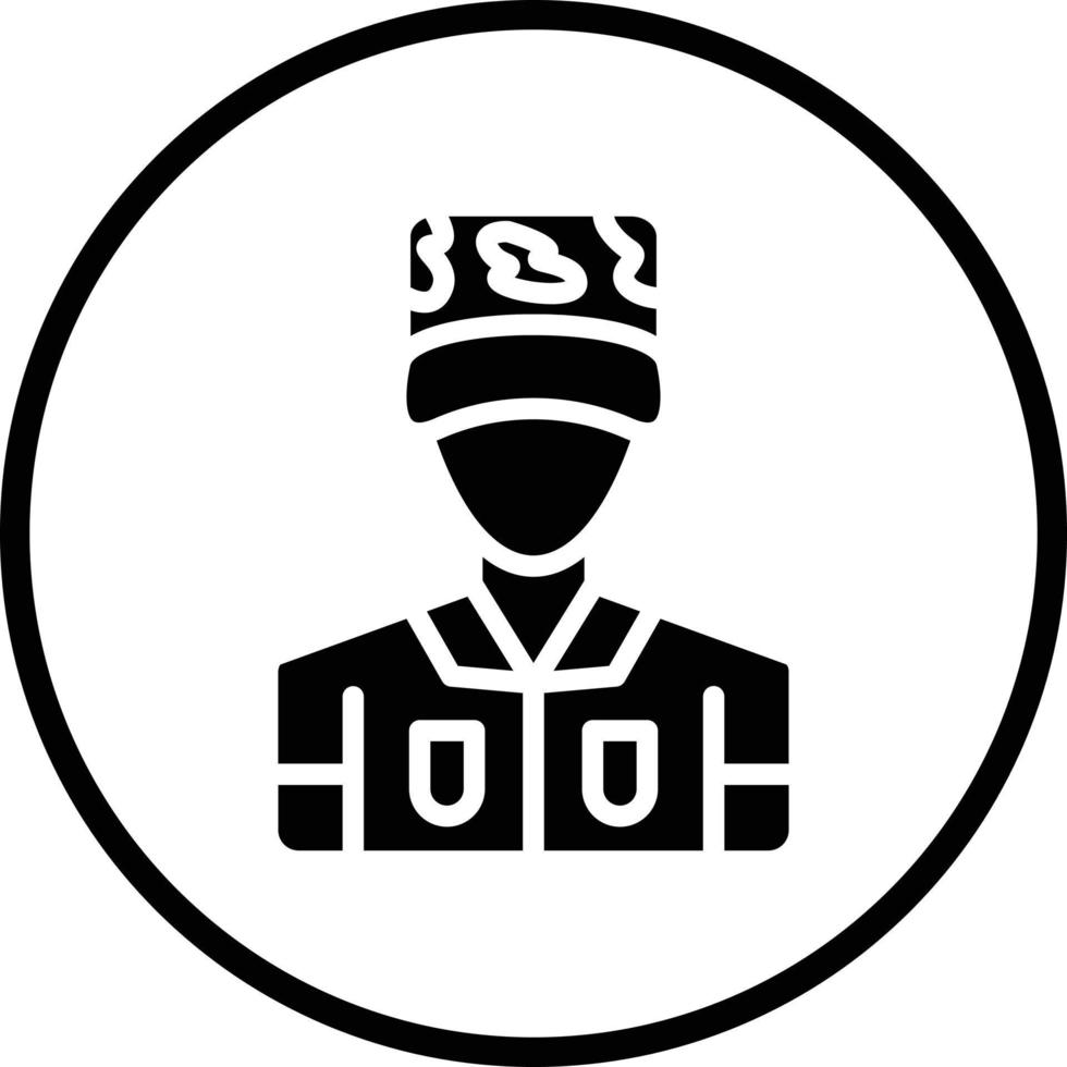 Army Captain Vector Icon Design