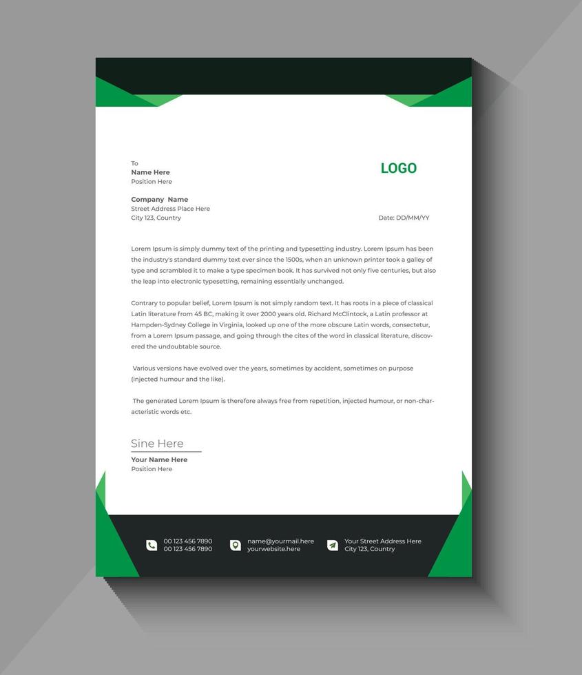 creative letterhead design template vector