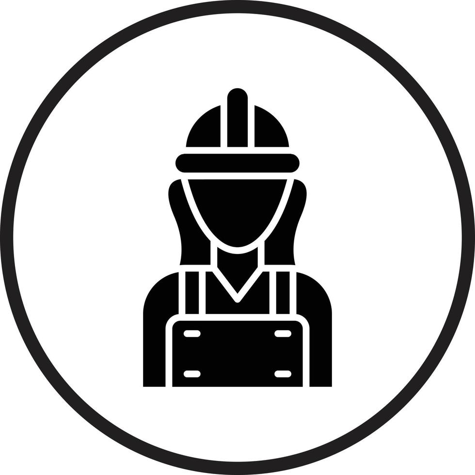 Lady Worker Vector Icon Design