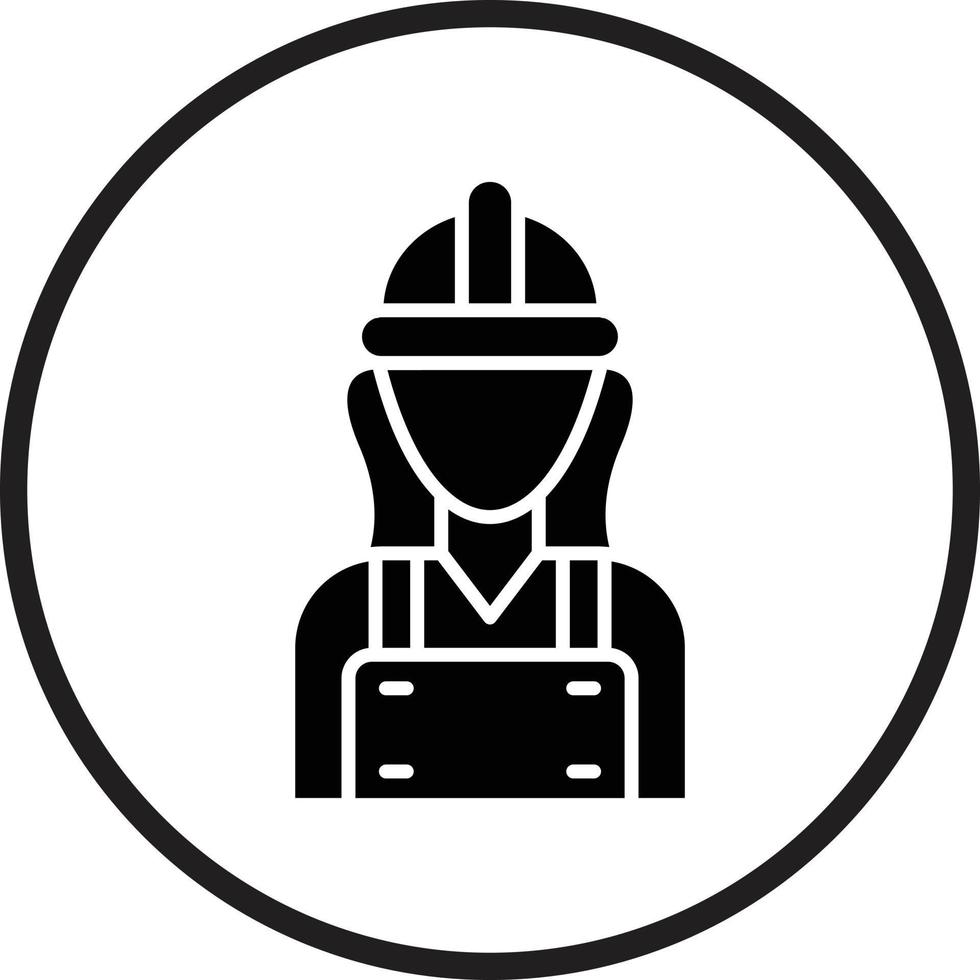 dama trabajador vector icono diseño