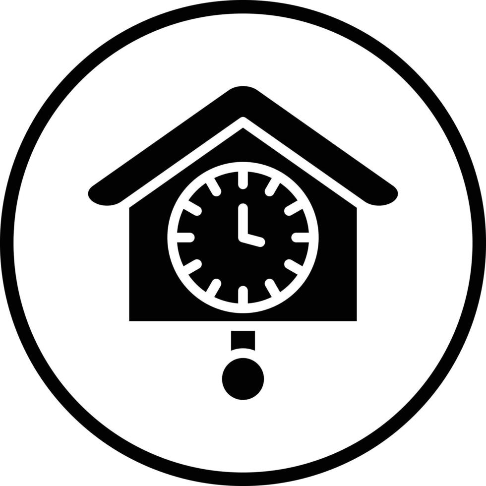 Cuckoo Clock Vector Icon Design