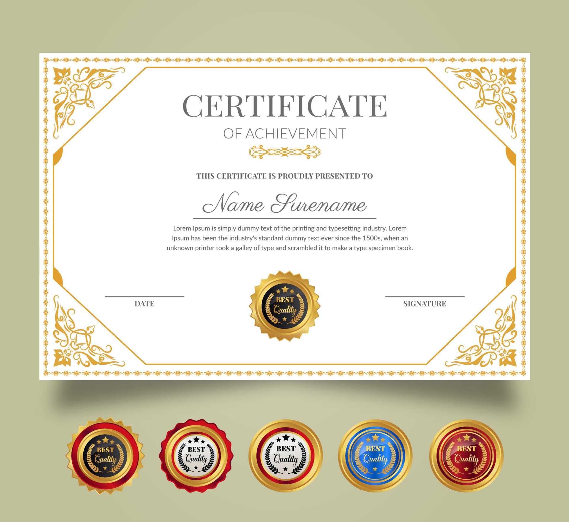 Certificate Of Appreciation And Achievement Template Clean Modern certificate-of-appreciation-and-achievement-template-clean-modern