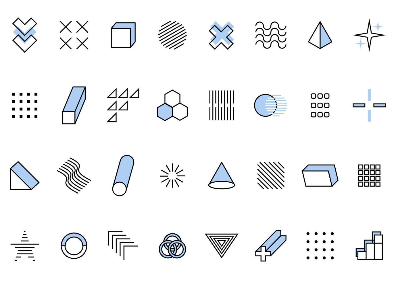 40 Abstract Geometric Assets vector