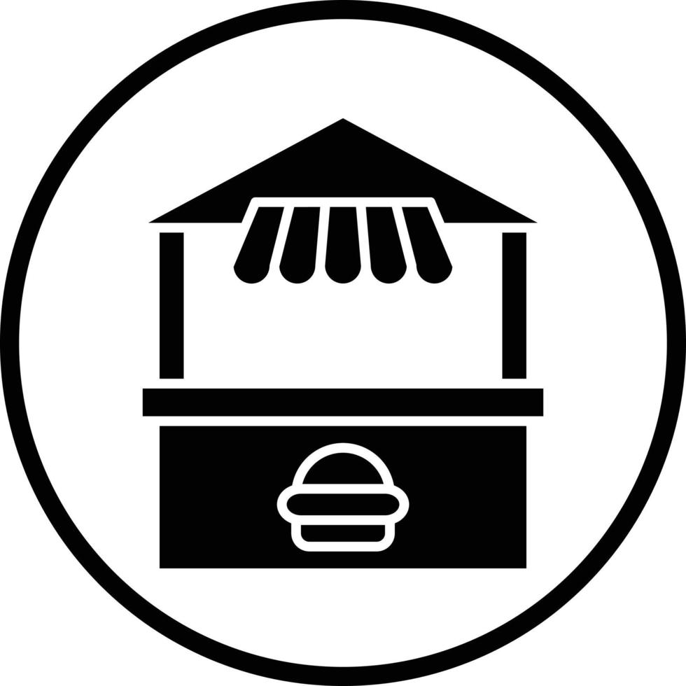 Burger Cart Vector Icon Design