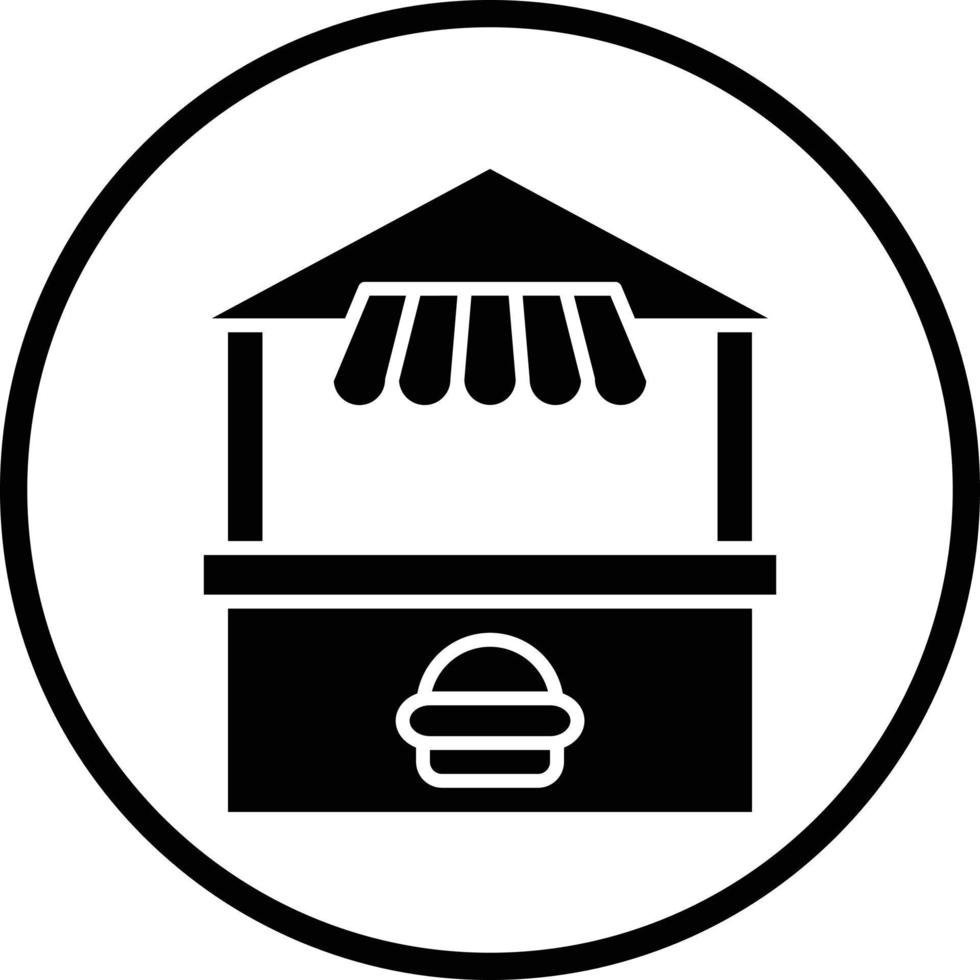 Burger Cart Vector Icon Design