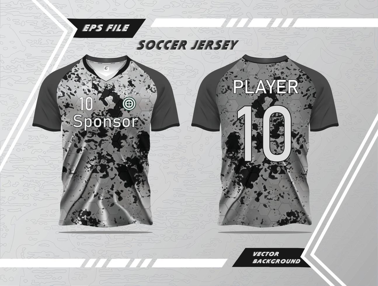 T-shirt sport design template, soccer jersey template sport t-shirt design with unique concept vector