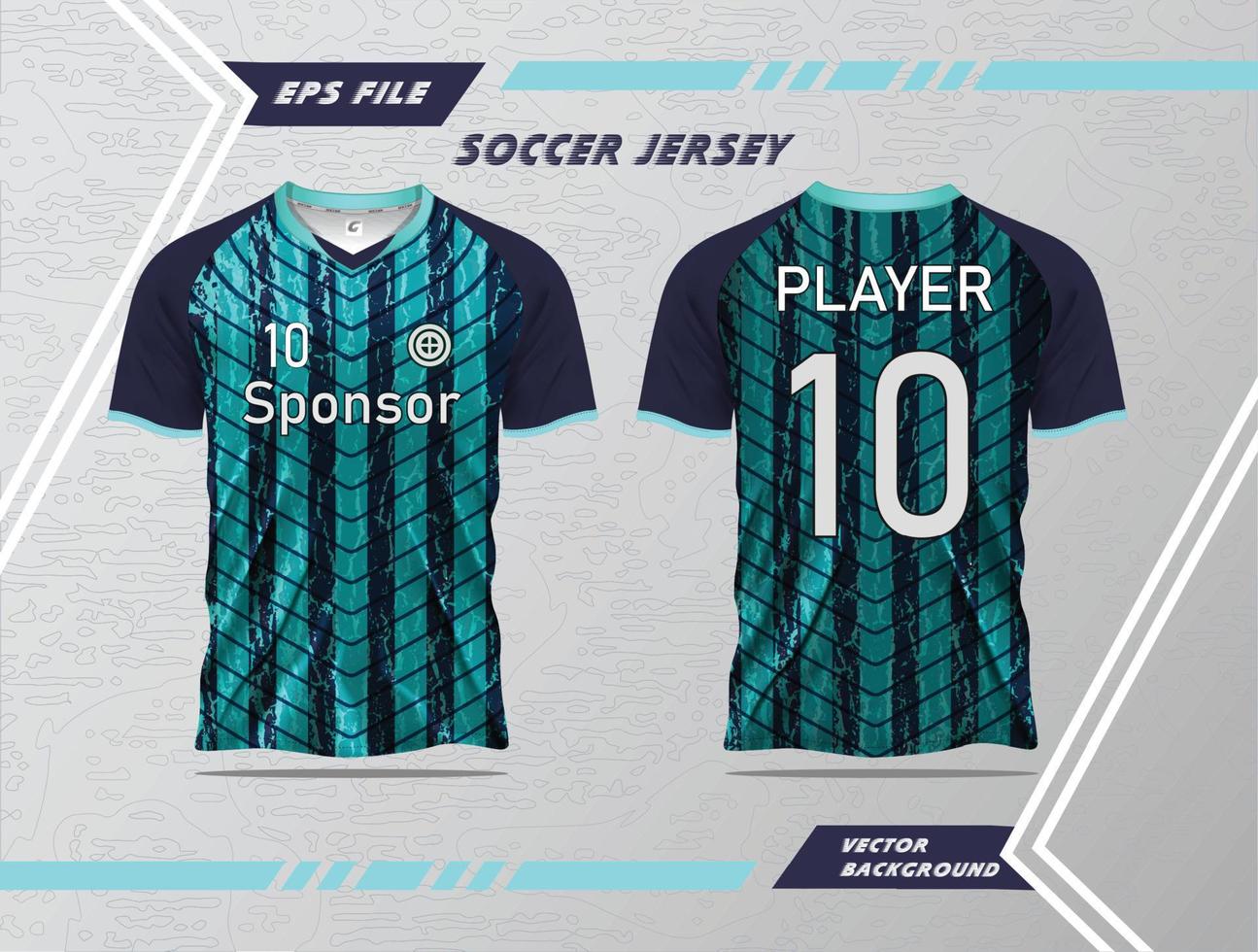 Soccer jersey template kit sport t shirt design with modern and unique concept for football club vector