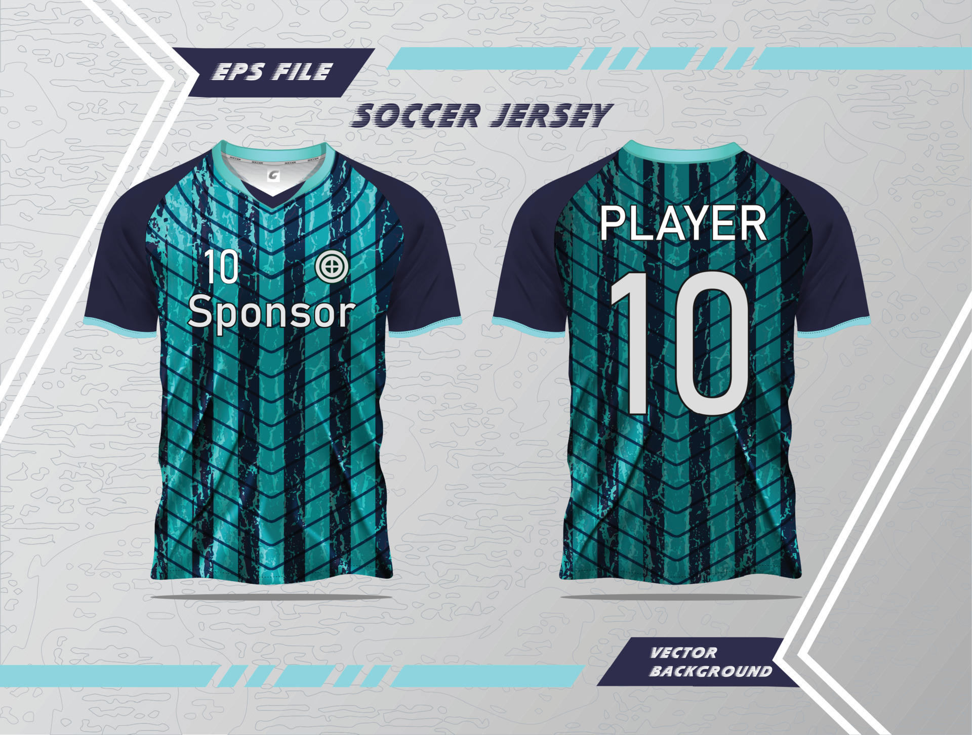 Soccer jersey template kit sport t shirt design with modern and unique
