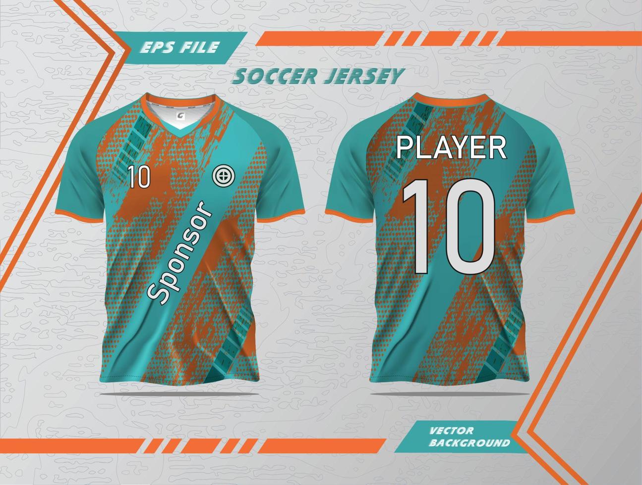 Modern soccer jersey template sport t-shirt design for racing, cycling, football, gaming, motocross vector