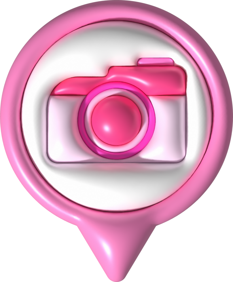 illustration 3D , check-in point icon, take a photo png