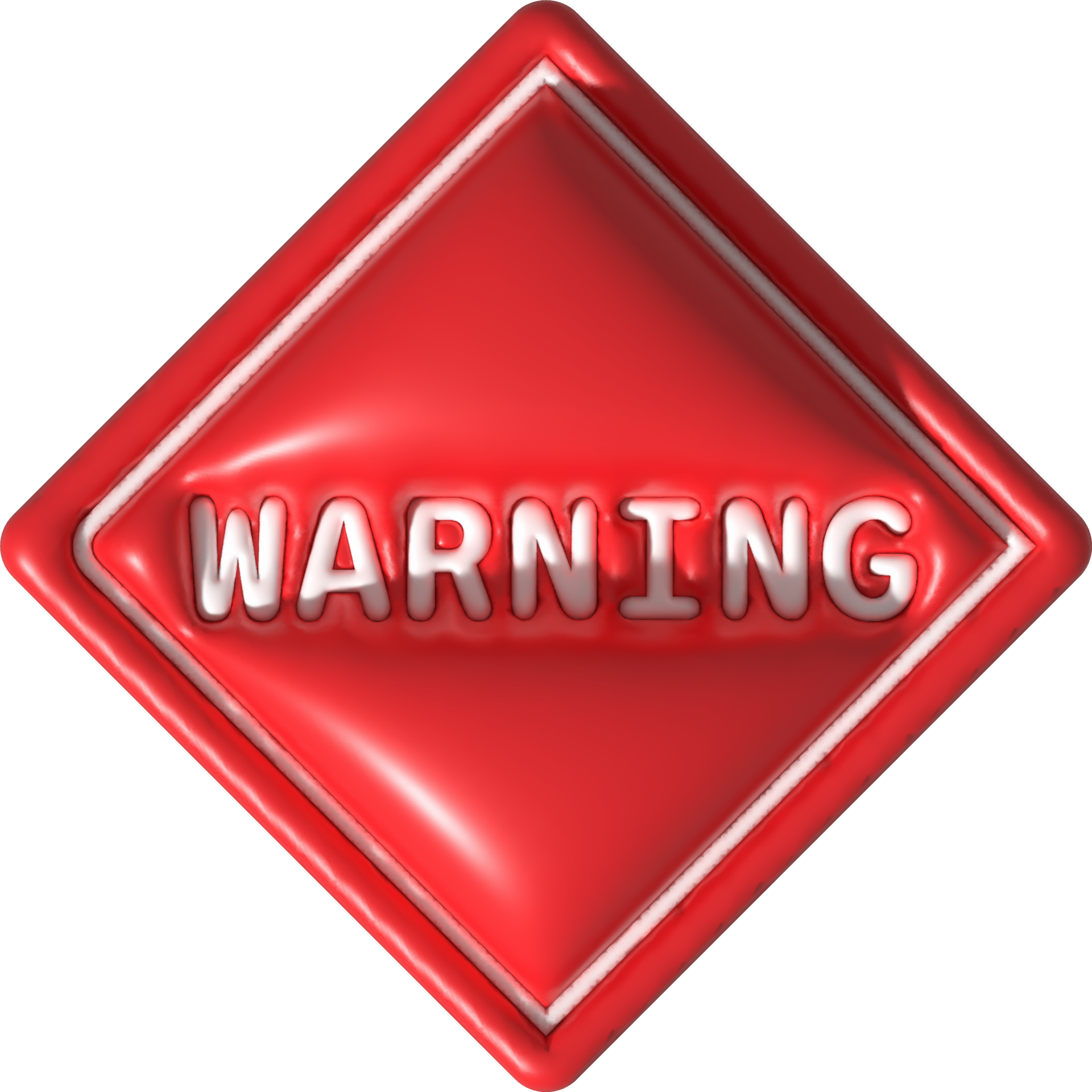 illustration 3D . The signboard has the text WARNING. 22796249 PNG
